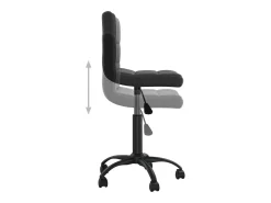 Silla de comedor giratoria de terciopelo negro