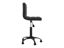 Silla de comedor giratoria de terciopelo negro