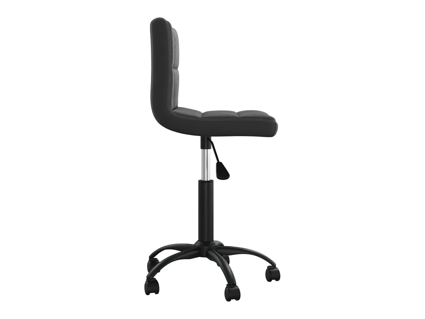 Silla de comedor giratoria de terciopelo negro