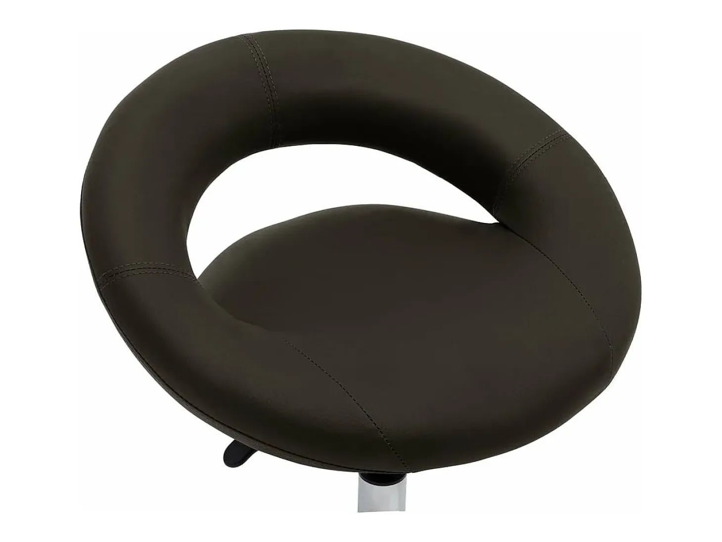 Silla de comedor giratoria cuero sintético marrón