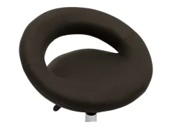 Silla de comedor giratoria cuero sintético marrón