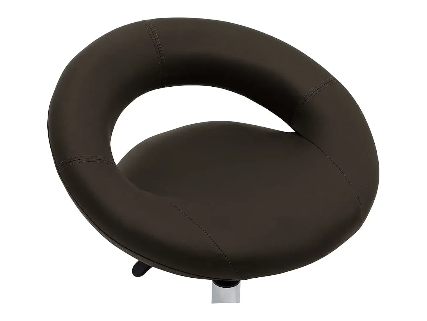 Silla de comedor giratoria cuero sintético marrón
