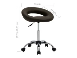 Silla de comedor giratoria cuero sintético marrón