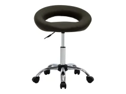 Silla de comedor giratoria cuero sintético marrón
