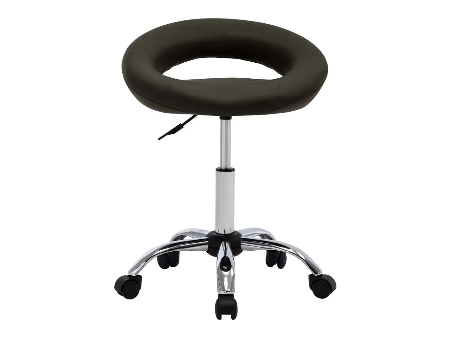Silla de comedor giratoria cuero sintético marrón