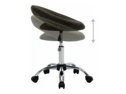 Silla de comedor giratoria cuero sintético marrón