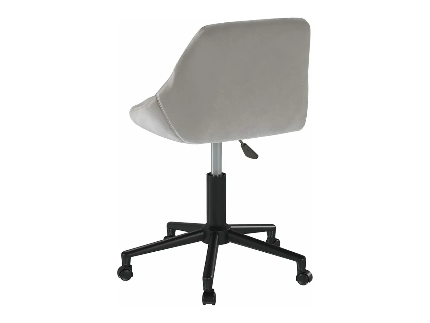 Silla de comedor giratoria de terciopelo gris claro
