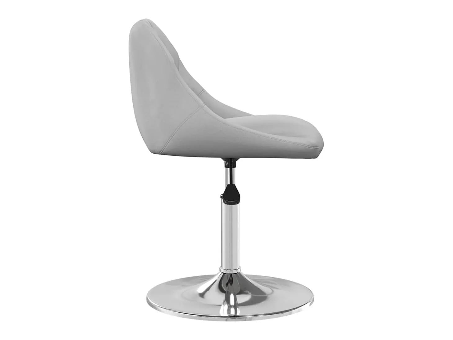 Silla de comedor giratoria 6 unidades terciopelo gris claro