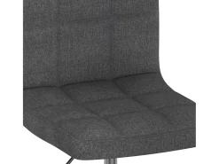 Silla de comedor giratoria tela gris oscuro