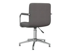 Silla de comedor giratoria tela gris oscuro