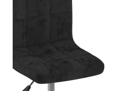 Silla de comedor giratoria de terciopelo negro