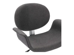 Silla de comedor giratoria de tela gris