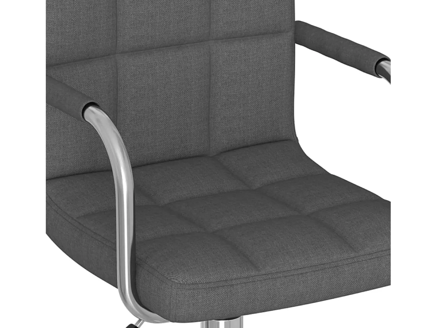 Silla de comedor giratoria tela gris oscuro