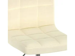 Silla de comedor giratoria tela color crema