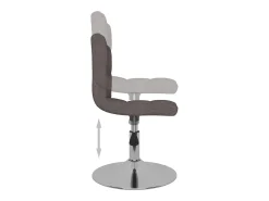 Silla de comedor giratoria tela gris topo