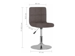 Silla de comedor giratoria tela gris topo