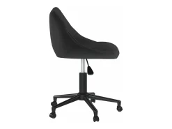 Silla de comedor giratoria de terciopelo negro