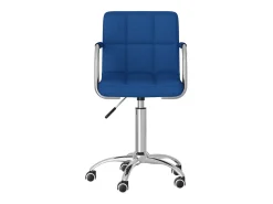 Silla de comedor giratoria tela azul