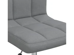 Silla de comedor giratoria tela gris claro