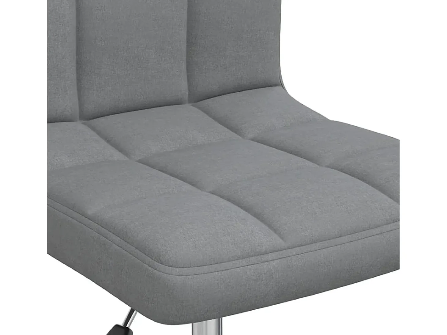 Silla de comedor giratoria tela gris claro