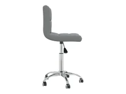 Silla de comedor giratoria tela gris claro