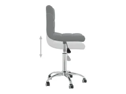 Silla de comedor giratoria tela gris claro