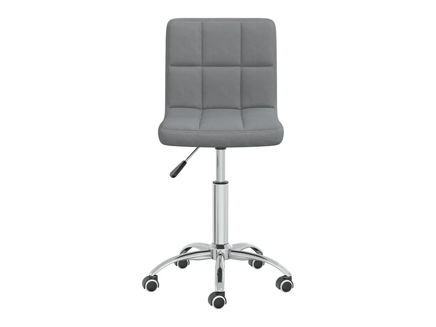 Silla de comedor giratoria tela gris claro