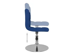 Silla de comedor giratoria tela azul