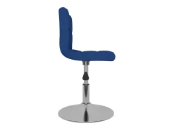 Silla de comedor giratoria tela azul