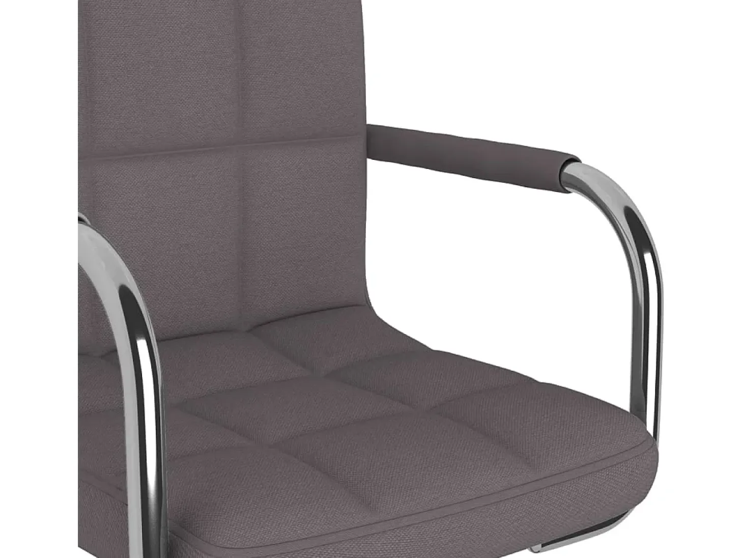 Silla de comedor giratoria de tela gris taupe
