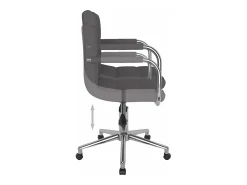 Silla de comedor giratoria de tela gris taupe