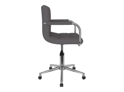Silla de comedor giratoria de tela gris taupe
