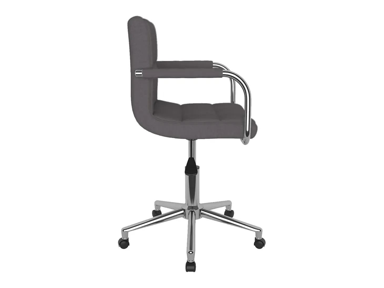 Silla de comedor giratoria de tela gris taupe