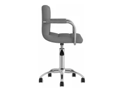 Silla de comedor giratoria tela gris claro