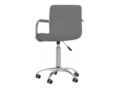 Silla de comedor giratoria tela gris claro