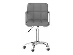 Silla de comedor giratoria tela gris claro