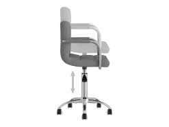 Silla de comedor giratoria tela gris claro