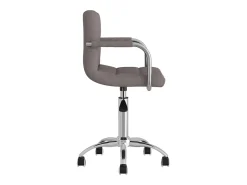 Silla de comedor giratoria tela gris topo