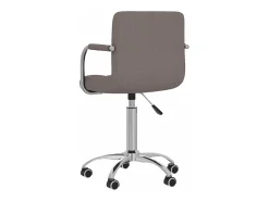 Silla de comedor giratoria tela gris topo