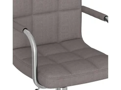Silla de comedor giratoria tela gris topo
