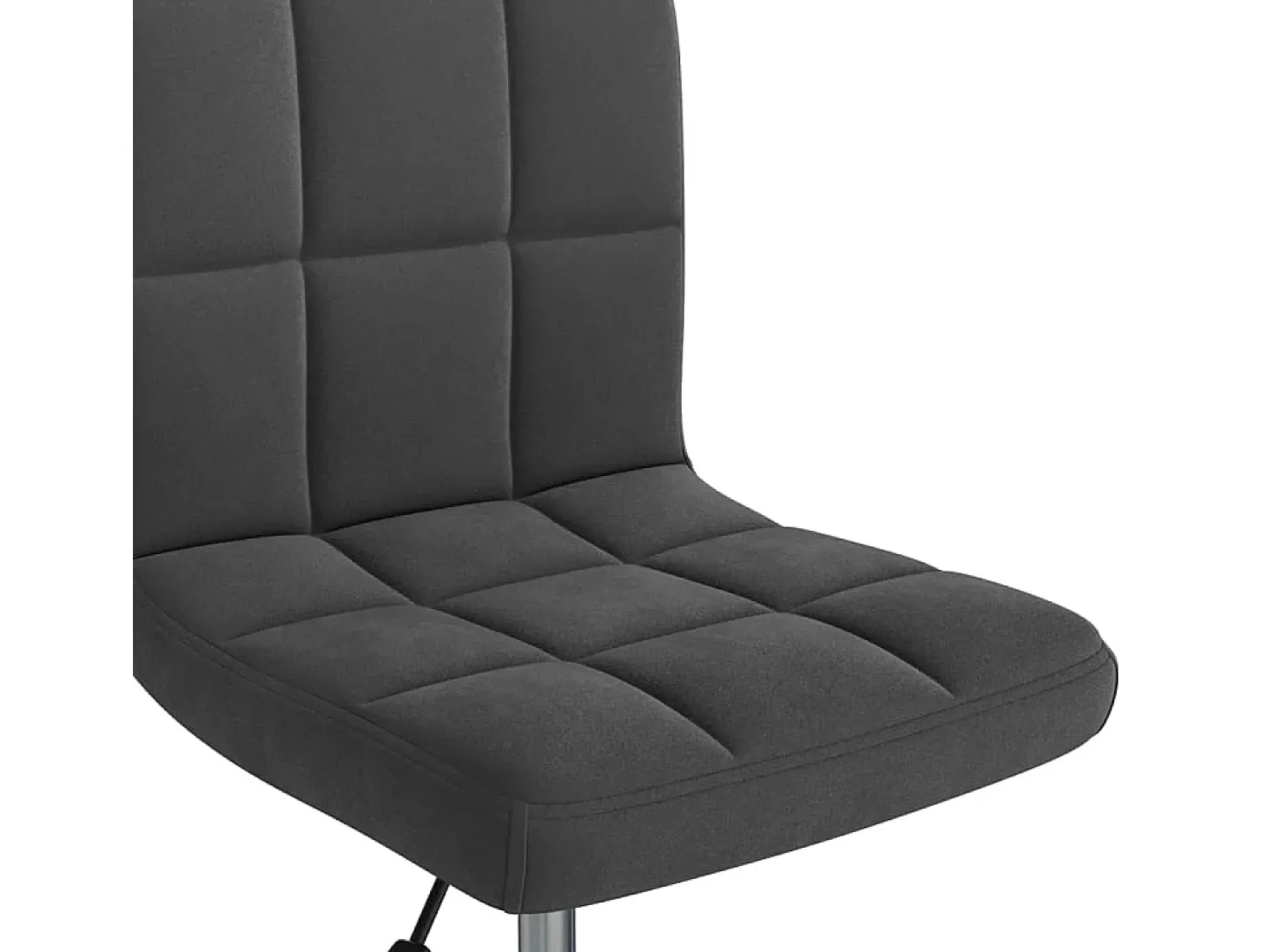 Silla de comedor giratoria de terciopelo negro