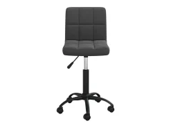 Silla de comedor giratoria de terciopelo negro