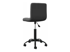 Silla de comedor giratoria de terciopelo negro