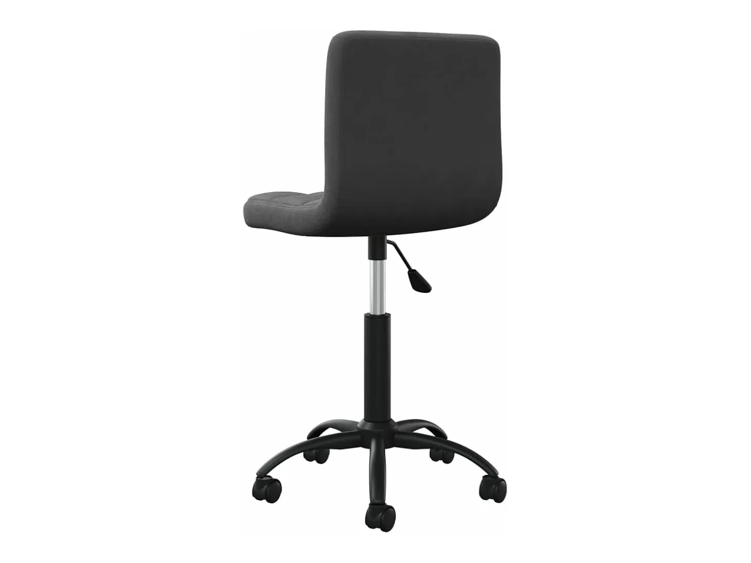 Silla de comedor giratoria de terciopelo negro