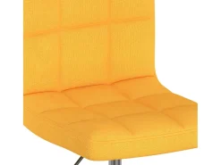 Silla de comedor giratoria tela amarillo