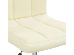 Silla de comedor giratoria tela color crema