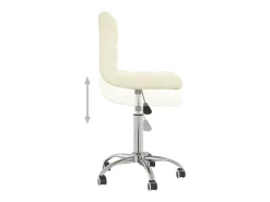 Silla de comedor giratoria tela color crema