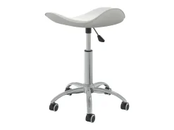 Silla de comedor giratoria de piel sintética blanca