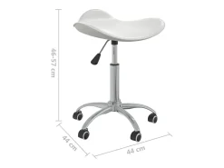 Silla de comedor giratoria de piel sintética blanca