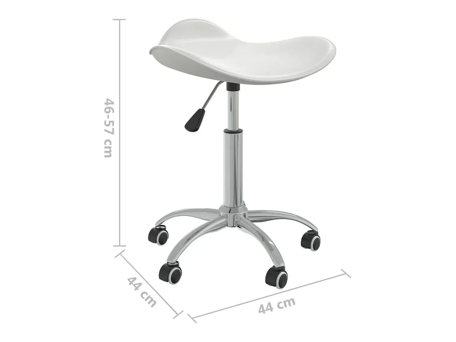 Silla de comedor giratoria de piel sintética blanca